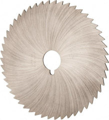 Made in USA - 6" Diam x 5/64" Blade Thickness x 1" Arbor Hole Diam, 42 Tooth Slitting and Slotting Saw - Arbor Connection, Right Hand, Uncoated, High Speed Steel, Concave Ground - Benchmark Tooling