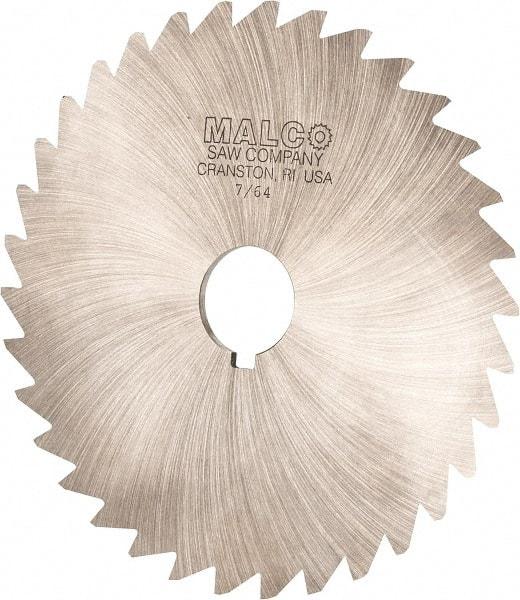 Made in USA - 6" Diam x 7/64" Blade Thickness x 1" Arbor Hole Diam, 50 Tooth Slitting and Slotting Saw - Arbor Connection, Right Hand, Uncoated, High Speed Steel, Concave Ground, Contains Keyway - Benchmark Tooling