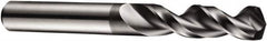 DORMER - 0.1417" 130° Spiral Flute Cobalt Screw Machine Drill Bit - AlCrN Finish, Right Hand Cut, 20mm Flute Length, 52mm OAL, Special Type Point, Straight Shank - Benchmark Tooling