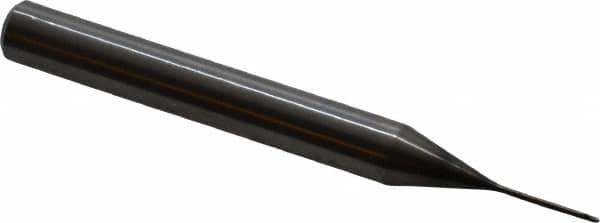 OSG - 1/32" Diam, 1/32" LOC, 2 Flute Solid Carbide Ball End Mill - WXL Finish, Single End, 2-1/2" OAL, 1/4" Shank Diam, Spiral Flute - Benchmark Tooling