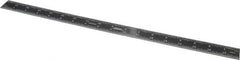 SPI - 18" Long, 1/64, 1/32" and 0.5, 1mm Graduation, Rigid Steel Rule - English/Metric Graduation Style, 1-1/8" Wide, Black, Black Chrome Finish - Benchmark Tooling