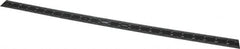 SPI - 24" Long, 1/100, 1/64, 1/32, 1/10" Graduation, Rigid Steel Rule - 5R Graduation Style, 1-1/8" Wide, Black, Black Chrome Finish - Benchmark Tooling