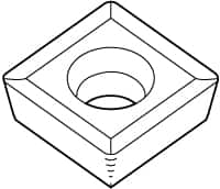 Kennametal - SPEN4401 Grade KY3500 Ceramic Milling Insert - Uncoated, 1/4" Thick, 1/2" Inscribed Circle - Benchmark Tooling