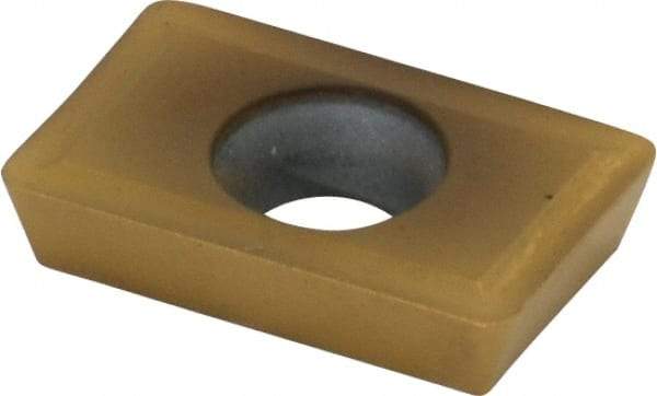 Kennametal - XDMT150308 Grade KC735M Carbide Milling Insert - TiN Finish, 0.1252" Thick, 0.8mm Corner Radius - Benchmark Tooling