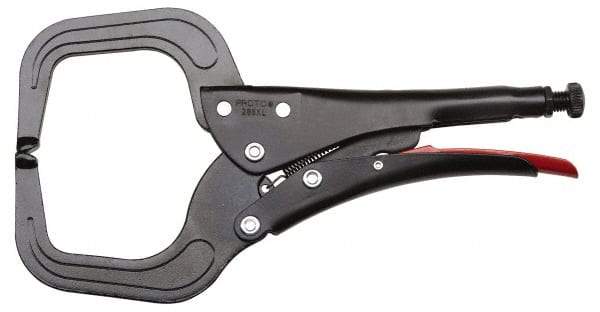 Proto - 11-3/16" OAL C-Clamp Locking Pliers - 15/32" Jaw Width, 3-45/64" Jaw Depth, 3-15/16" Jaw Opening, Standard Handle - Benchmark Tooling