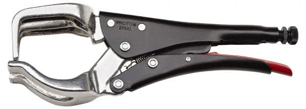 Proto - 9-9/16" OAL Standard Jaw U-Clamp Weld Locking Pliers - 2-3/4" Jaw Width, 2-3/4" Jaw Depth, 3-1/2" Jaw Opening, Standard Handle - Benchmark Tooling