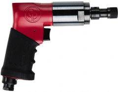 Chicago Pneumatic - 1/4" Bit Holder, 900 RPM, Pistol Grip Handle Air Screwdriver - 230 In/Lb Torque, 1/4 NPT Inlet, 2.5 CFM - Benchmark Tooling