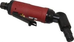 Chicago Pneumatic - 1/4" Collet, Angle Handle, Angle Air Die Grinder - 23,000 RPM, Rear Exhaust, 8 CFM, 0.28 hp, 6.21 bar, 1/4" Inlet - Benchmark Tooling