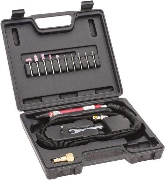 Chicago Pneumatic - 7 CFM, Pencil Grinder Kit - 60,000 RPM, 6.3 bar Air Pressure, 90 psi Air Pressure - Benchmark Tooling