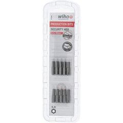 Wiha - 5mm Hex Screwdriver Bit - 1/4" Drive, 1" OAL - Benchmark Tooling