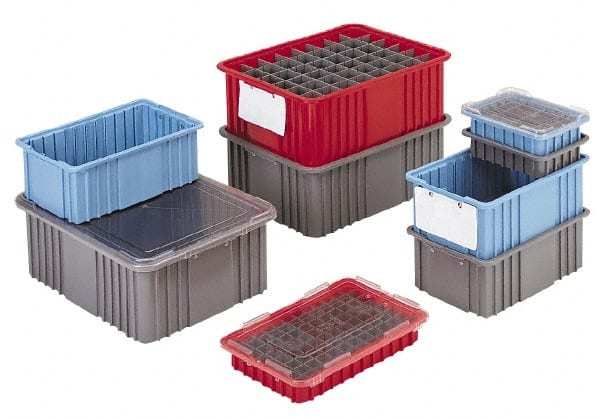 LEWISBins+ - 1.32 Cu. Ft. Red Polyethylene Dividable Container - Exact Industrial Supply