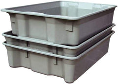 MFG Tray - 500 Lb Load Capacity White Fiberglass Tote Container - Stacking, Nesting, 42-1/2" Long x 20" Wide x 14.3" High - Benchmark Tooling