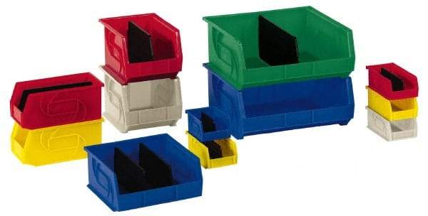 LEWISBins+ - 40 Lb. Load Capacity, 14-3/4" Deep, Red Polypropylene Hopper Stacking Bin - 7" High x 16-1/2" Wide x 14-3/4" Long - Benchmark Tooling