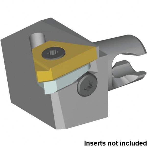 Kennametal - Insert Style LT 16EL, 20mm Head Length, Left Hand Cut, External Modular Threading Cutting Unit Head - System Size KM16, 10mm Center to Cutting Edge, Series KM Micro - Benchmark Tooling