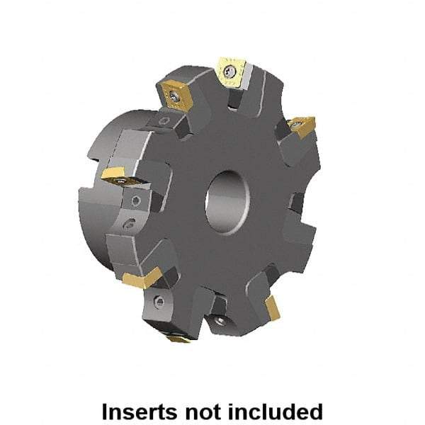 Kennametal - Shell Mount Connection, 0.551" Cutting Width, 1.2563" Depth of Cut, 125mm Cutter Diam, 1.2598" Hole Diam, 8 Tooth Indexable Slotting Cutter - KSSM Toolholder, SP.T 10T3.. Insert, Neutral Cutting Direction - Benchmark Tooling