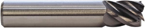 M.A. Ford - 3/8", 5 Flute, Single End, Solid Carbide, 0.015" Corner Radius End Mill - 6" OAL, 38° Helix, Right Hand Flute, 1-1/4" LOC, Right Hand Cut - Benchmark Tooling