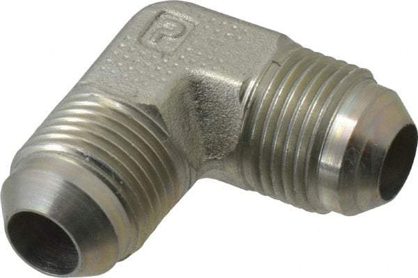Parker - 1/2" Tube OD, 37° Steel Flared Tube Union Elbow - Flare x Flare Ends - Benchmark Tooling