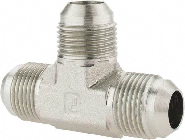 Parker - 3/4" Tube OD, 37° Steel Flared Tube Union Tee - Flare x Flare x Flare Ends - Benchmark Tooling