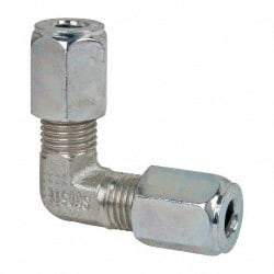 Parker - Metal Flareless Bite Tube Union Elbow - 1/4 NPTF - Benchmark Tooling