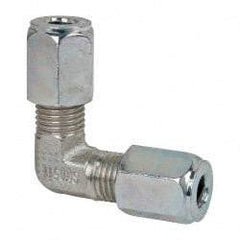 Parker - Metal Flareless Bite Tube Union Elbow - 1/4 NPTF - Benchmark Tooling