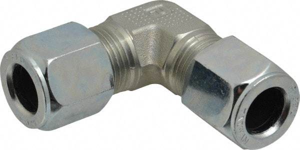 Parker - Metal Flareless Bite Tube Union Elbow - 1/2 NPTF - Benchmark Tooling
