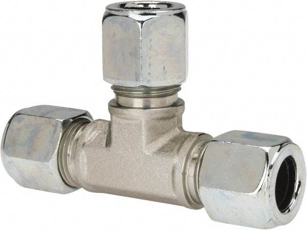 Parker - Metal Flareless Bite Tube Union Tee - 5/8 NPTF - Benchmark Tooling