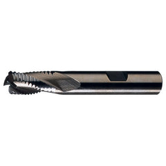 ‎1″ × 1″ × 4″ × 6-1/2″ RHS / RHC HSS-CO 8% (M42) 5-Flute, Center Cutting Coarse Profile Roughing End Mill - TiCN - Exact Industrial Supply