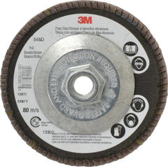 3M - 4-1/2" 60 Grit 5/8-11 Center Hole Type 29 Zirconia Alumina Flap Disc - Benchmark Tooling