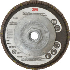 3M - 4-1/2" 80 Grit 5/8-11 Center Hole Type 29 Zirconia Alumina Flap Disc - Benchmark Tooling