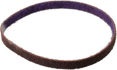 3M - 1/2" Wide x 18" OAL, Aluminum Oxide Abrasive Belt - Aluminum Oxide, Medium, Nonwoven, Series DF-BL - Benchmark Tooling