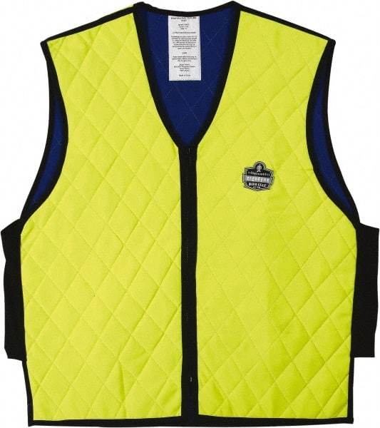 Ergodyne - Size XL, Lime Cooling Vest - 42 to 46" Chest, Zipper Front, Nylon - Benchmark Tooling