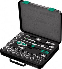 Wera - 38 Piece 1/2" Drive Socket & Bit Set - Comes in Molded Steel Case with High Density Foam Insert - Benchmark Tooling