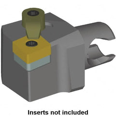 Kennametal - Left Hand Cut, Size KM20, CN.. Insert Compatiblity, Modular Turning & Profiling Cutting Unit Head - 12.5mm Ctr to Cutting Edge, 25mm Head Length, Series KM Mini - Benchmark Tooling