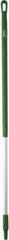 Vikan - 51 x 1-1/4" Aluminum Squeegee Handle - European Threaded Connection, Green - Benchmark Tooling