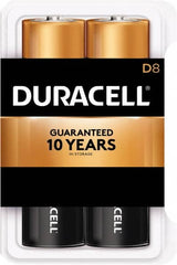 Duracell - Size D, Alkaline, 8 Pack, Standard Battery - 1.5 Volts, Button Tab Terminal - Benchmark Tooling