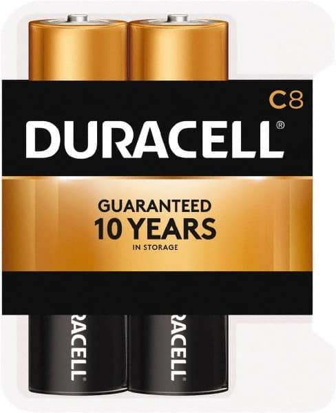 Duracell - Size C, Alkaline, 8 Pack, Standard Battery - 1.5 Volts, Button Tab Terminal - Benchmark Tooling