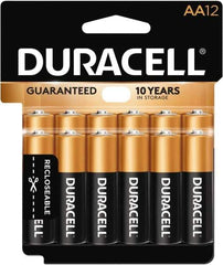 Duracell - Size AA, Alkaline, 12 Pack, Standard Battery - 1.5 Volts, Button Tab Terminal - Benchmark Tooling