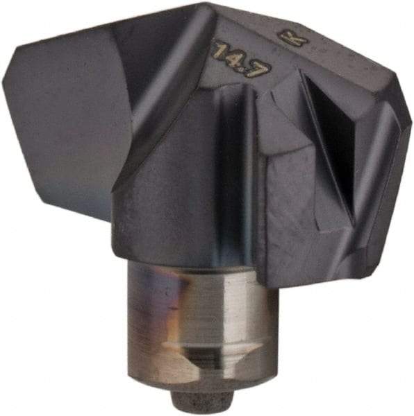 Iscar - Series ICK, 0.579" Diam Grade IC908 140° Replaceable Drill Tip - Carbide, TiAlN Finish, 14 Seat Size, Through Coolant - Benchmark Tooling