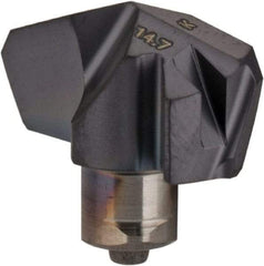 Iscar - Series ICK, 0.579" Diam Grade IC908 140° Replaceable Drill Tip - Carbide, TiAlN Finish, 14 Seat Size, Through Coolant - Benchmark Tooling