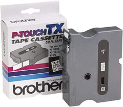 Brother - 3/4" Wide x 600" Long, White Tape Cassette - For Label Maker - Benchmark Tooling