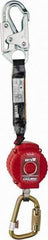 Miller - 6' Long, 400 Lb Capacity, Vectran/Polyester Fall Limiter - Locking Snap Hook Connector, Self-Locking Carabiner Connector - Benchmark Tooling