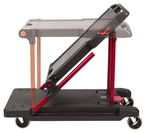Rubbermaid - 400 Lb Capacity Plastic Convertible Utility Cart / Platform Truck - 24" OAW - Benchmark Tooling