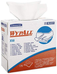 WypAll - X50 Dry Shop Towel/Industrial Wipes - Pop-Up, 12-1/4" x 9-1/4" Sheet Size, White - Benchmark Tooling