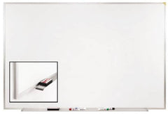 Ghent - 48-1/2" High x 72-1/2" Wide Porcelain on Steel Magnetic Marker Board - Aluminum Frame, 2.63" Deep - Benchmark Tooling