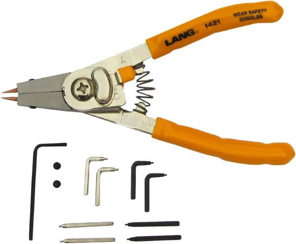 Lang - Standard Jaw, Snap Ring Plier - 1" OAL, Internal & External Snap Ring - Benchmark Tooling