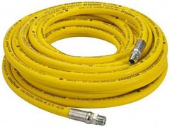 Continental ContiTech - 1/2" ID x 0.89" OD 50' Long Oil Resistant Air Hose - MNPT x MNPT Ends, 500 Working psi, -20 to 190°F, 1/2" Fitting, Yellow - Benchmark Tooling