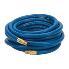 Continental ContiTech - 3/8" ID x 0.66" OD 25' Long Multipurpose Air Hose - MNPT x MNPT Ends, 300 Working psi, -10 to 158°F, 1/4" Fitting, Blue - Benchmark Tooling