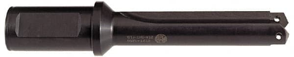 Allied Machine and Engineering - Series 2, 25 to 35mm Diam, 32mm Diam Straight Shank with Flange, Straight Flute Spade Drill - 85.7mm Max Depth, 132.2mm Body Length, 186.5mm OAL, Short Length, Through Coolant - Benchmark Tooling