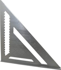 Empire Level - 12" Blade Length, Buffed Finish, Aluminum Rafter Square - 1/16", 0.083", 1/8" Graduation - Benchmark Tooling