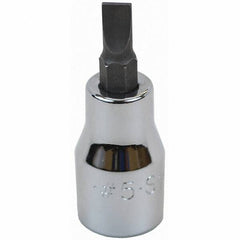SK - Screwdriver & Drag Link Sockets - 3/8"DR #5 CHRM SLOTTED SCRDRVR SCKT BIT - Benchmark Tooling